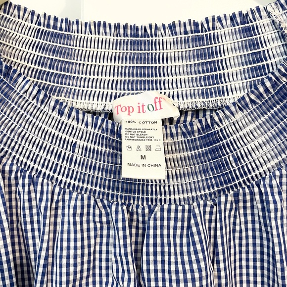 Navy and White Striped Top Size Medium - Picture 4 of 5